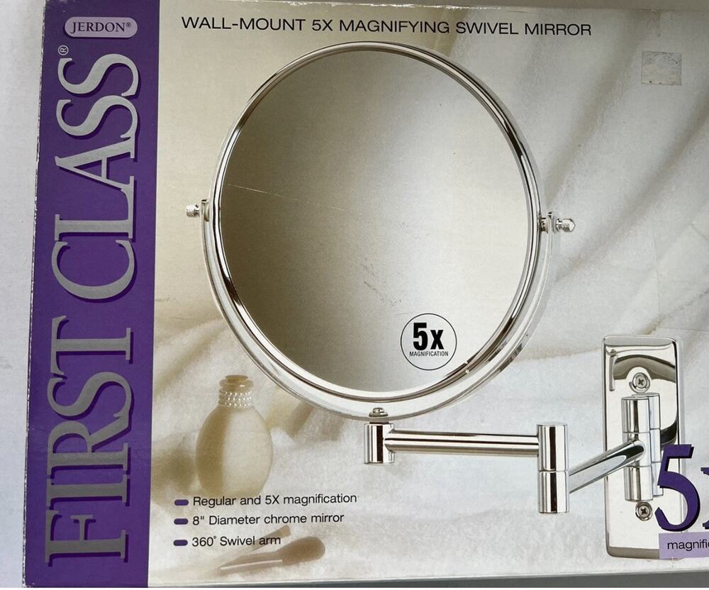 Case Of 6 Jerdon Wall Mount Mirror 1X & 5X Magnification New JP7506N